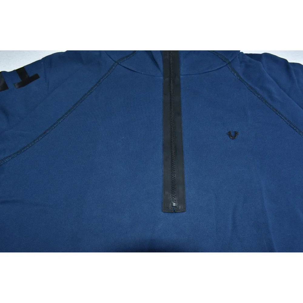 True Religion Men's Hoodie Size M Sweatshirt Pullover Zip Details MC461UT7